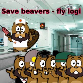 Save Beavers - Fly Logi